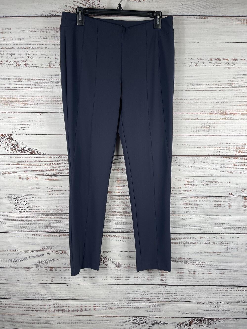 Peace Of Cloth Pants Women's 4 Blue Stretch Tapered Ankle Dress Work Career